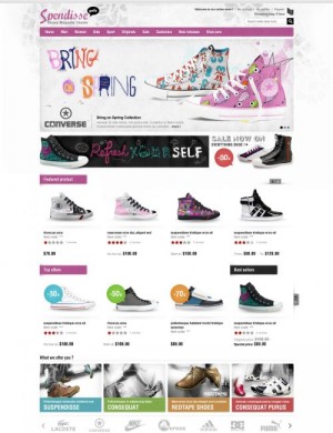 magento 年轻风格的鞋商城
